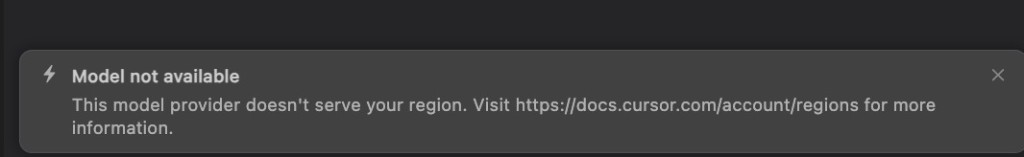 Model not available 错误提示