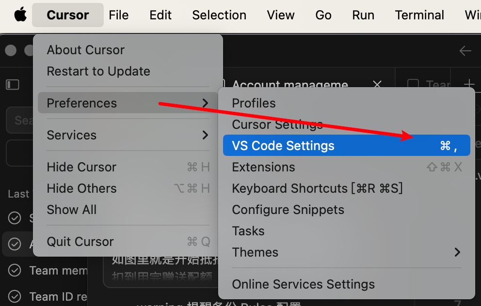 VS Code 代理设置界面